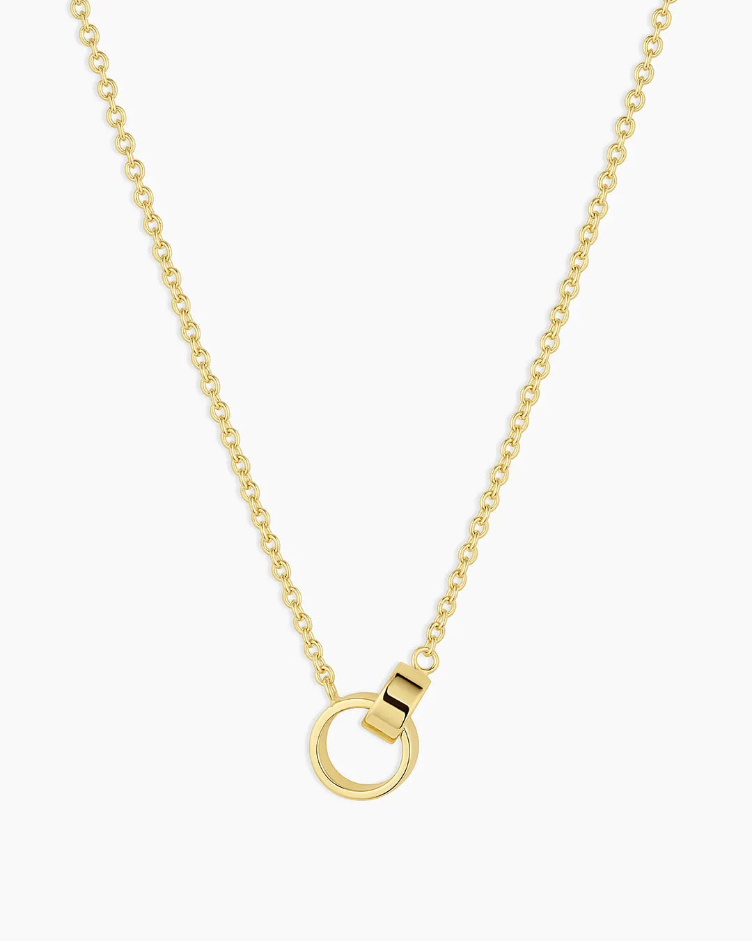 Rose Interlocking Necklace in 18K Gold Plated