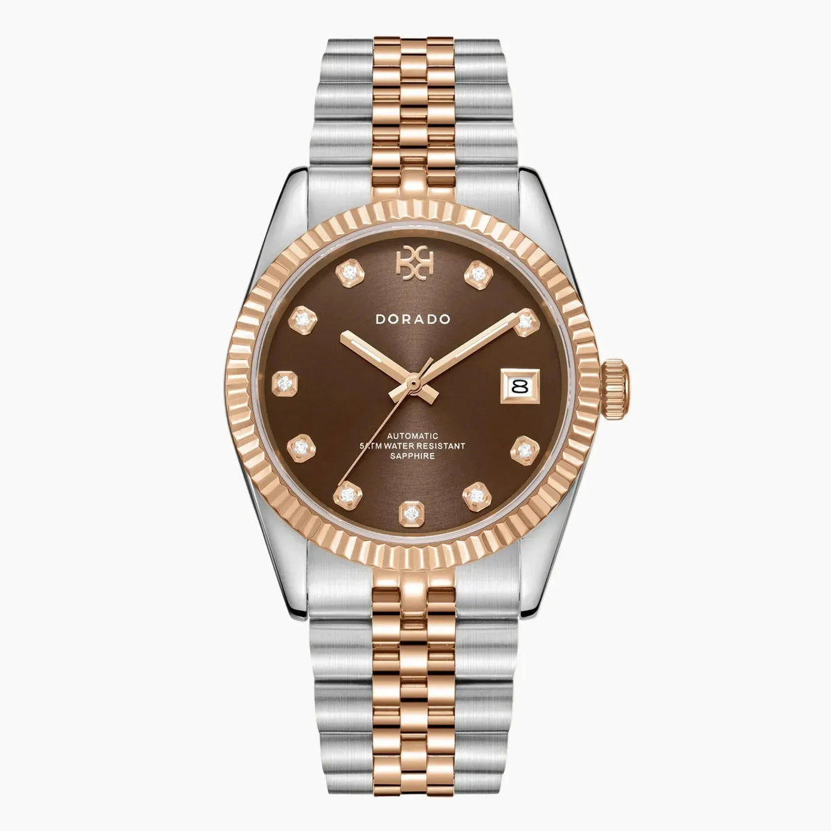 Rose Two Tone Timeless Watch Chocolate