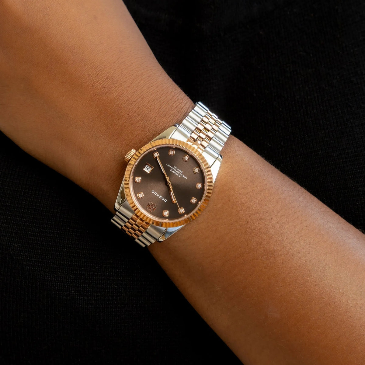 Rose Two Tone Timeless Watch Chocolate