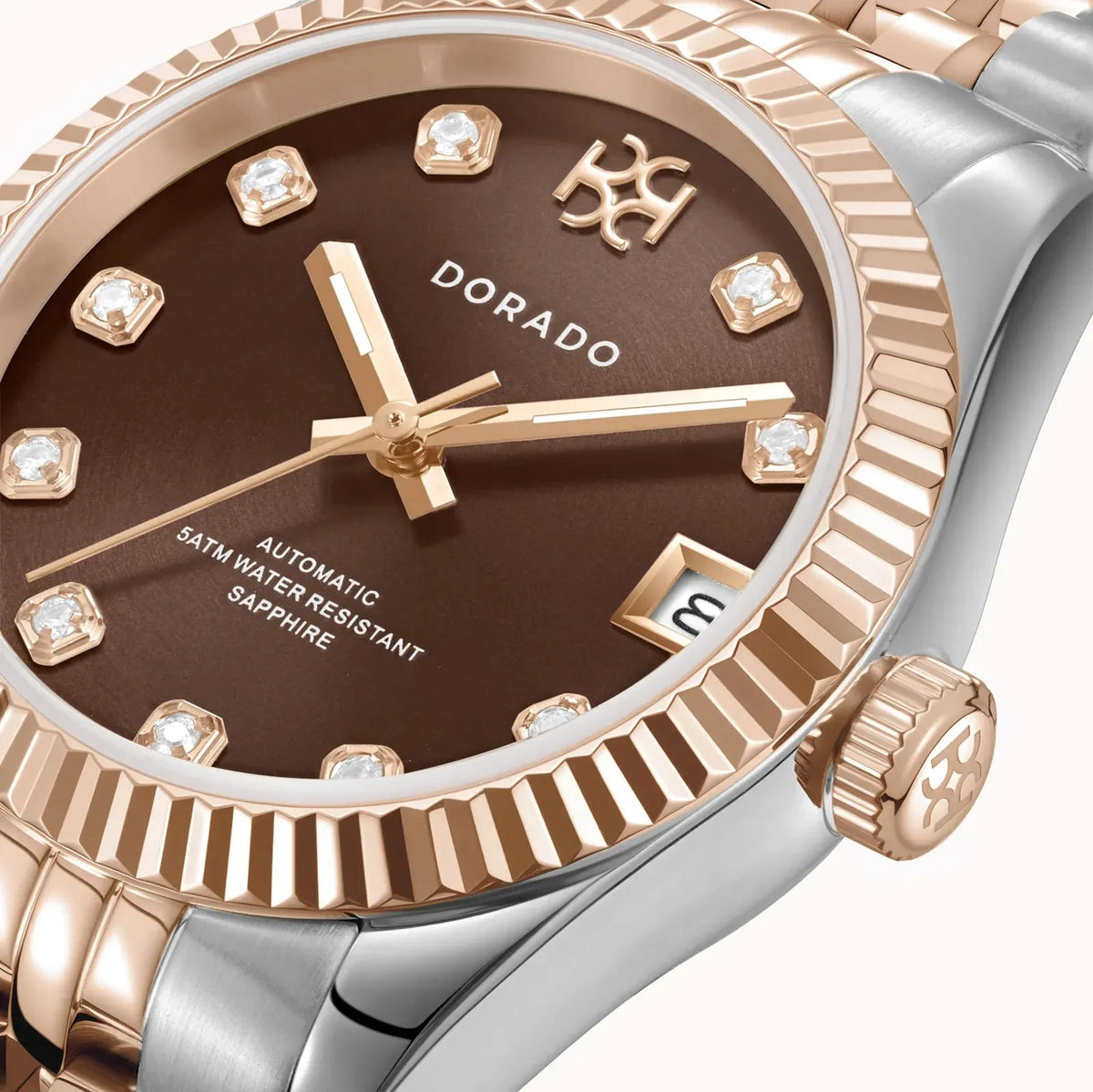 Rose Two Tone Timeless Watch Chocolate