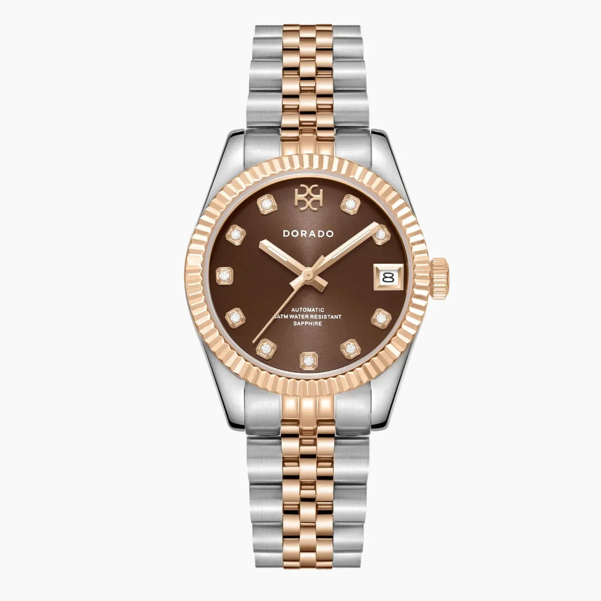 Rose Two Tone Timeless Watch Chocolate
