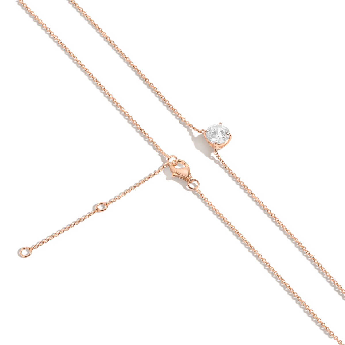 Round Gemstone Solitaire Necklace