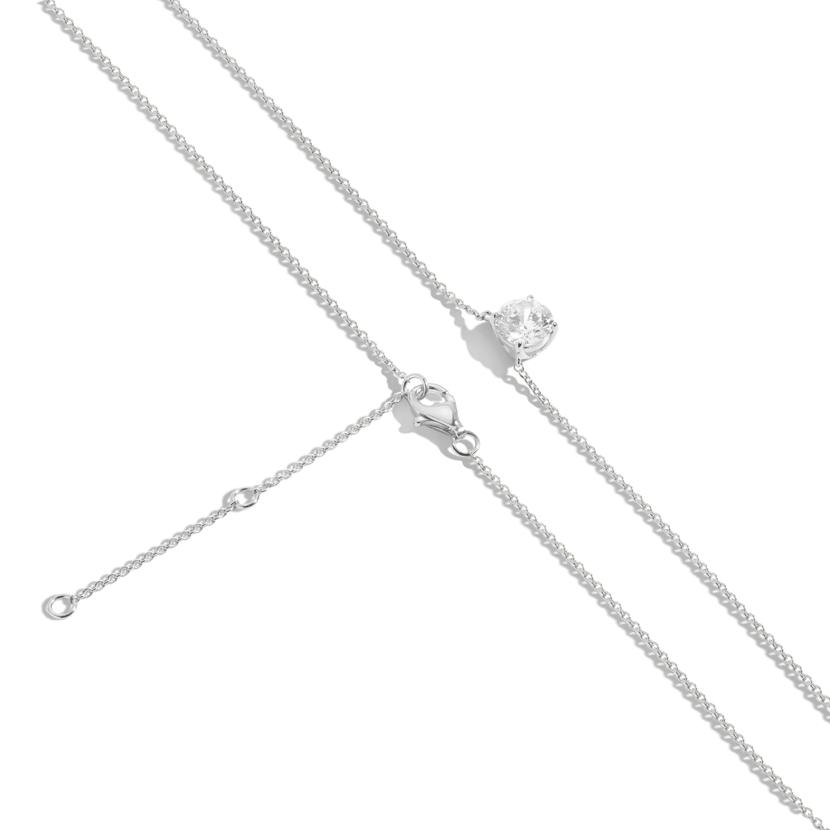 Round Gemstone Solitaire Necklace