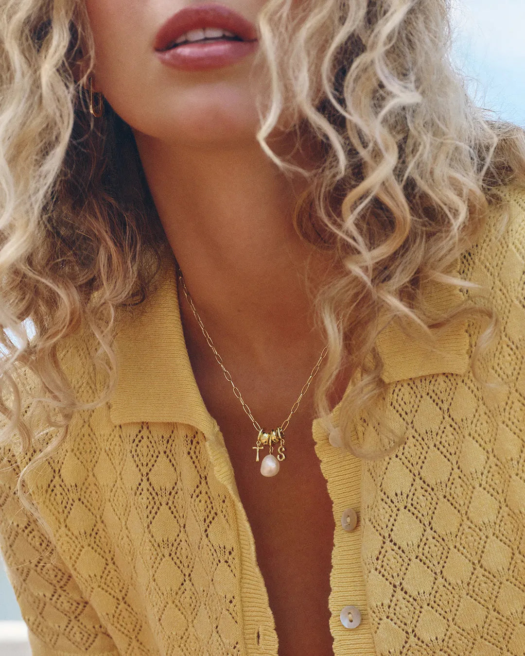 Ryder Alphabet Charm in 18K Gold Plated
