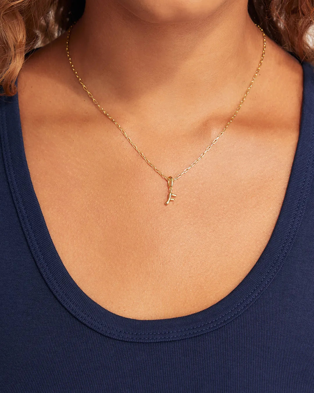 Ryder Alphabet Charm in 18K Gold Plated