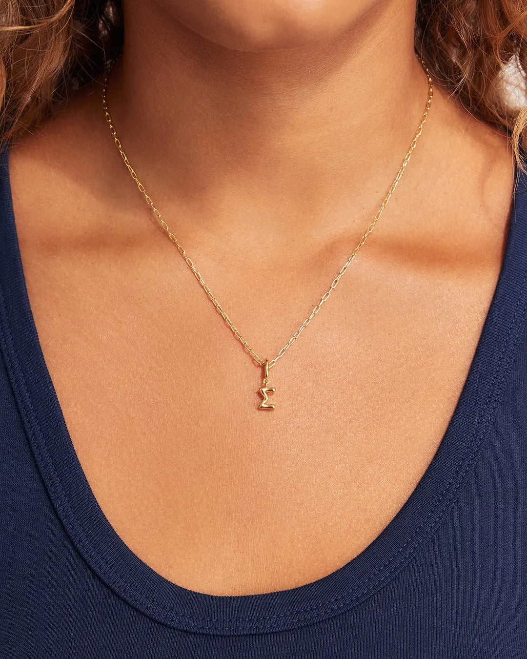 Ryder Greek Alphabet Charm in 18K Gold Plated