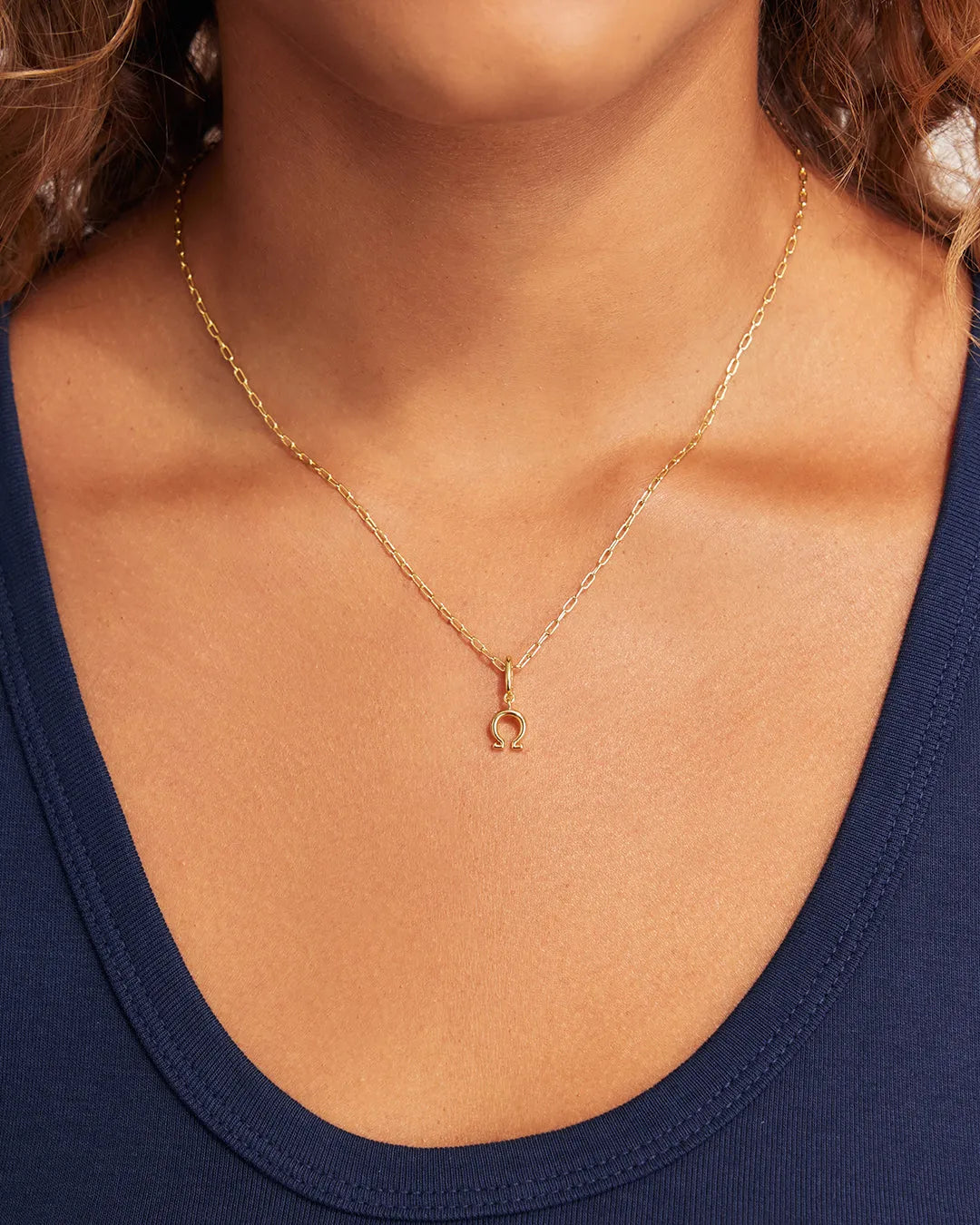 Ryder Greek Alphabet Charm in 18K Gold Plated