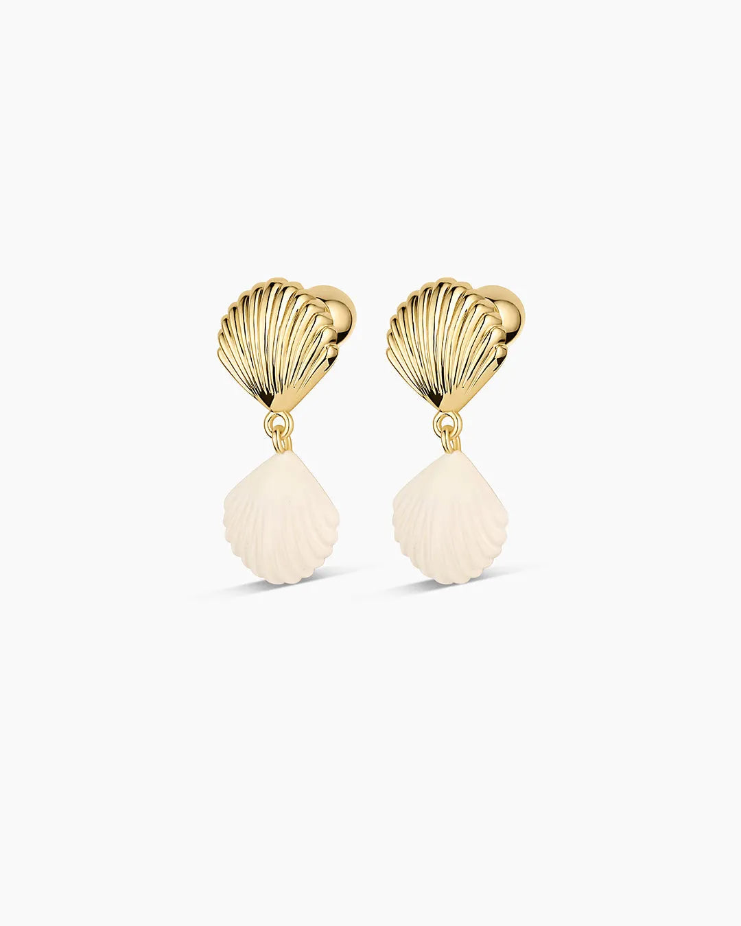 Scallop Earrings in 18K Gold Plated