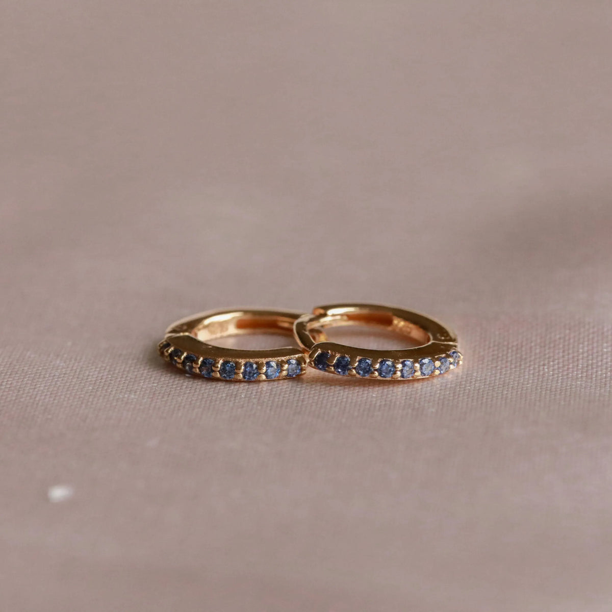 September Birthstone Huggie Earrings in Gold