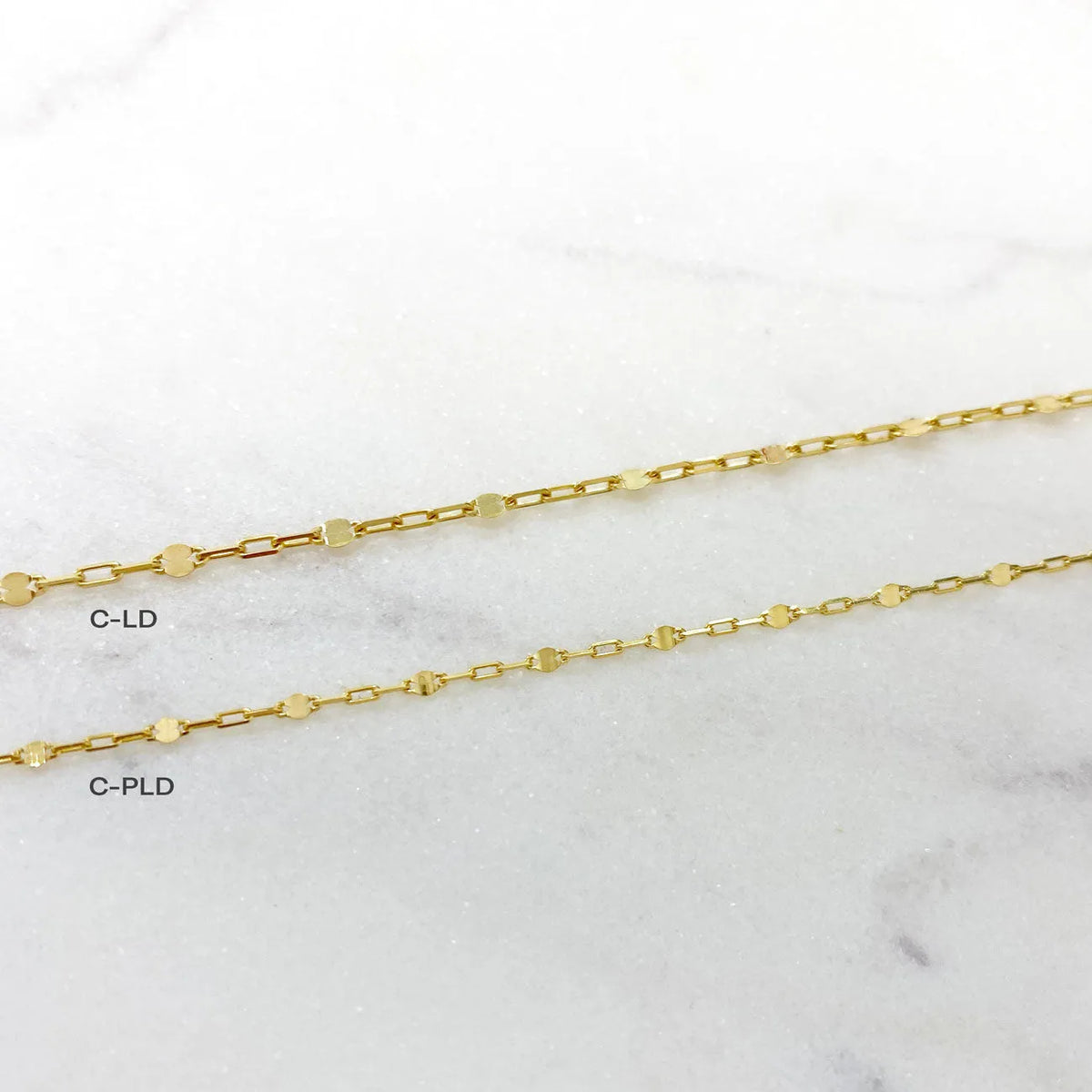 Sequin Chain Bracelet in 14K Gold
