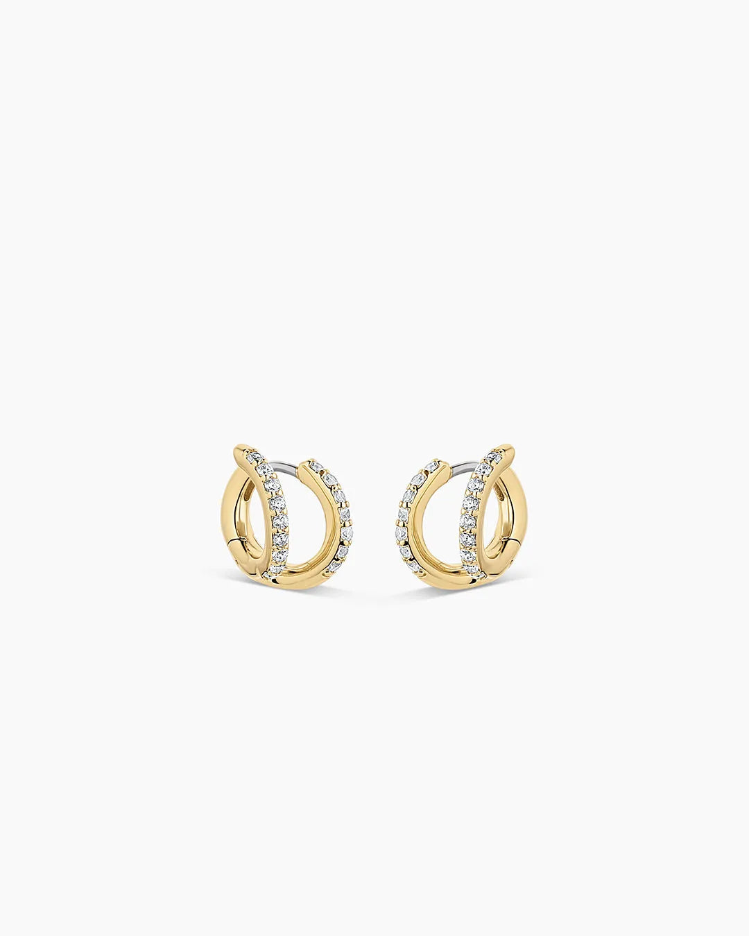 Shimmer Double Huggies in 18K Gold Plated