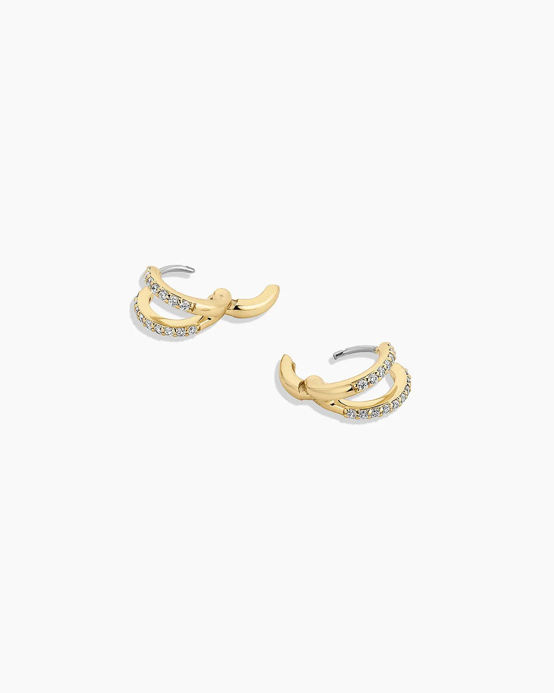 Shimmer Double Huggies in 18K Gold Plated
