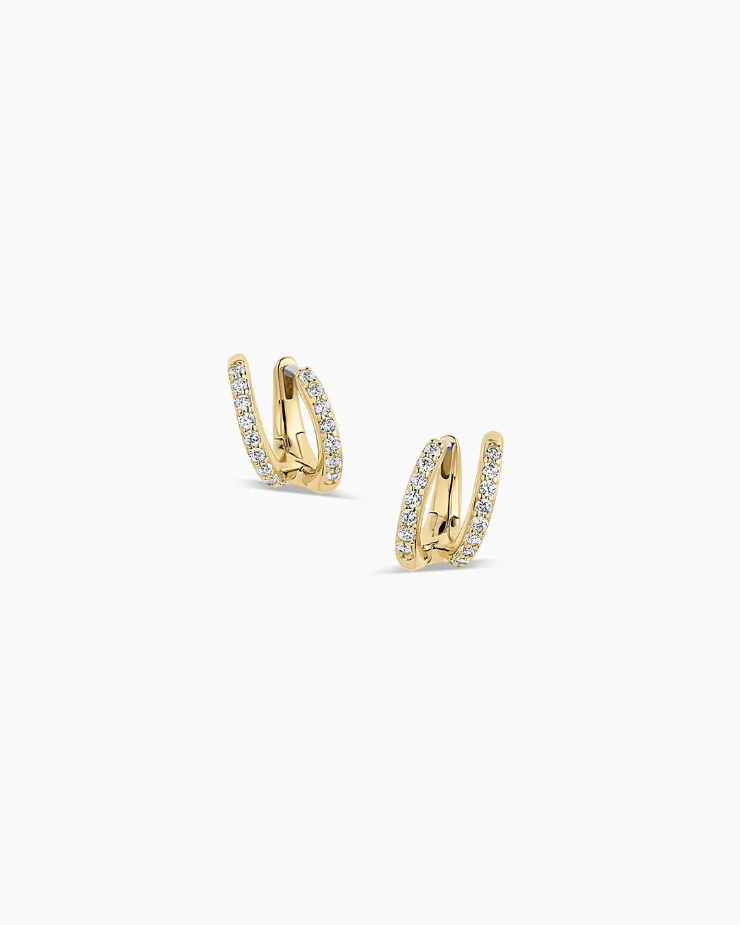 Shimmer Double Huggies in 18K Gold Plated