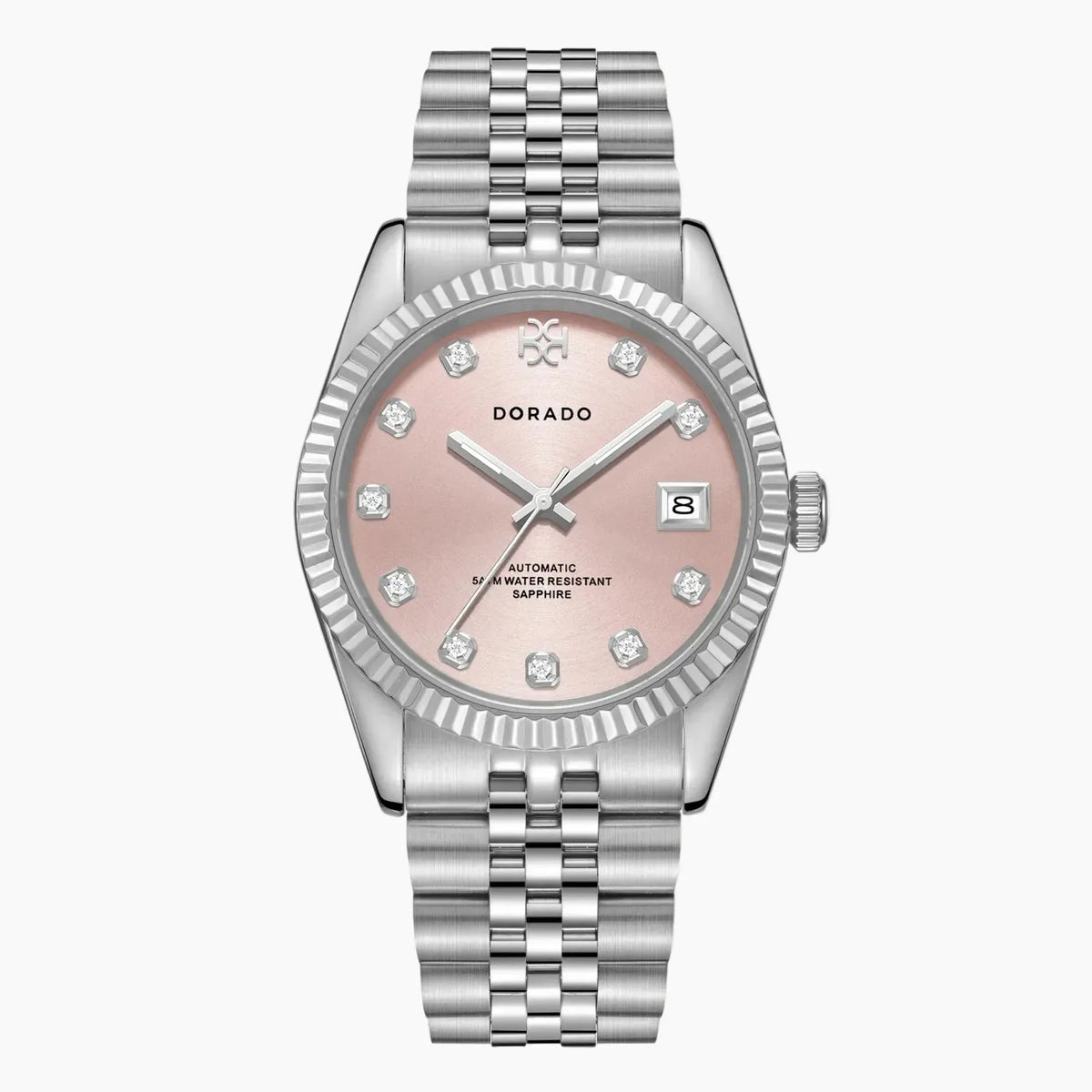 Silver Timeless Watch Pink