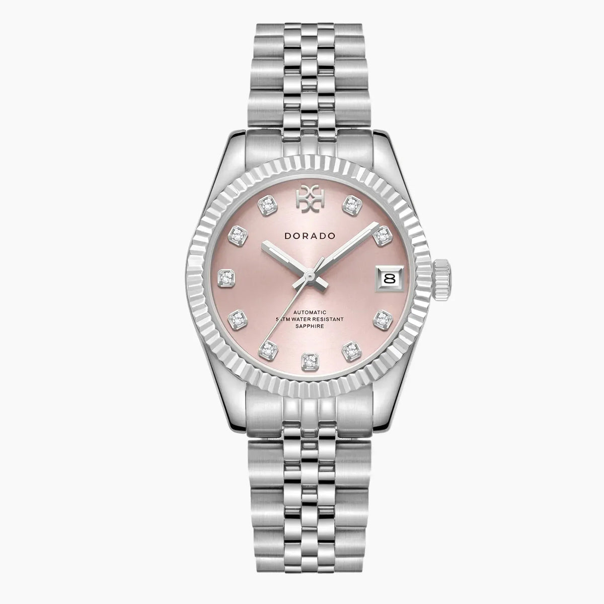 Silver Timeless Watch Pink