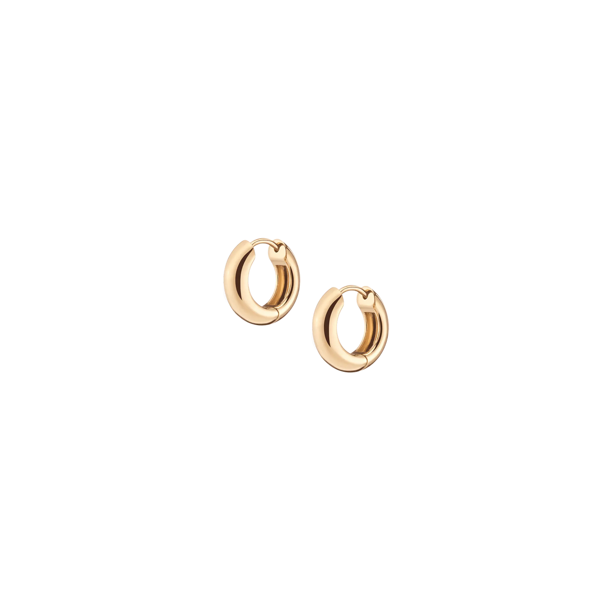 Small Chunky Hinged Hoop Earrings