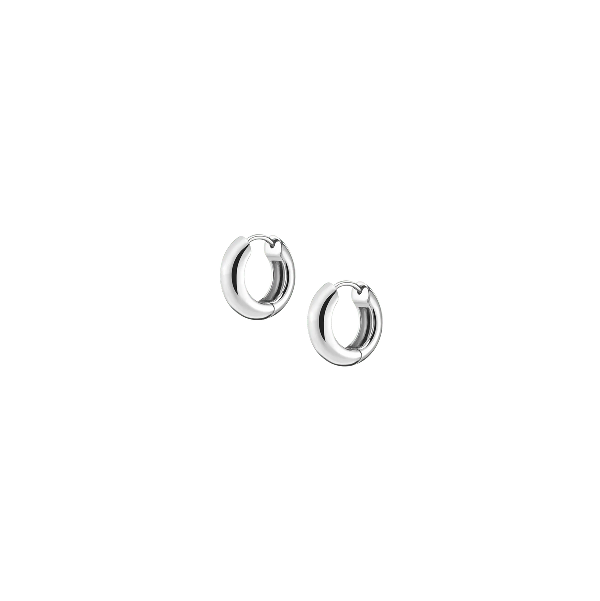 Small Chunky Hinged Hoop Earrings