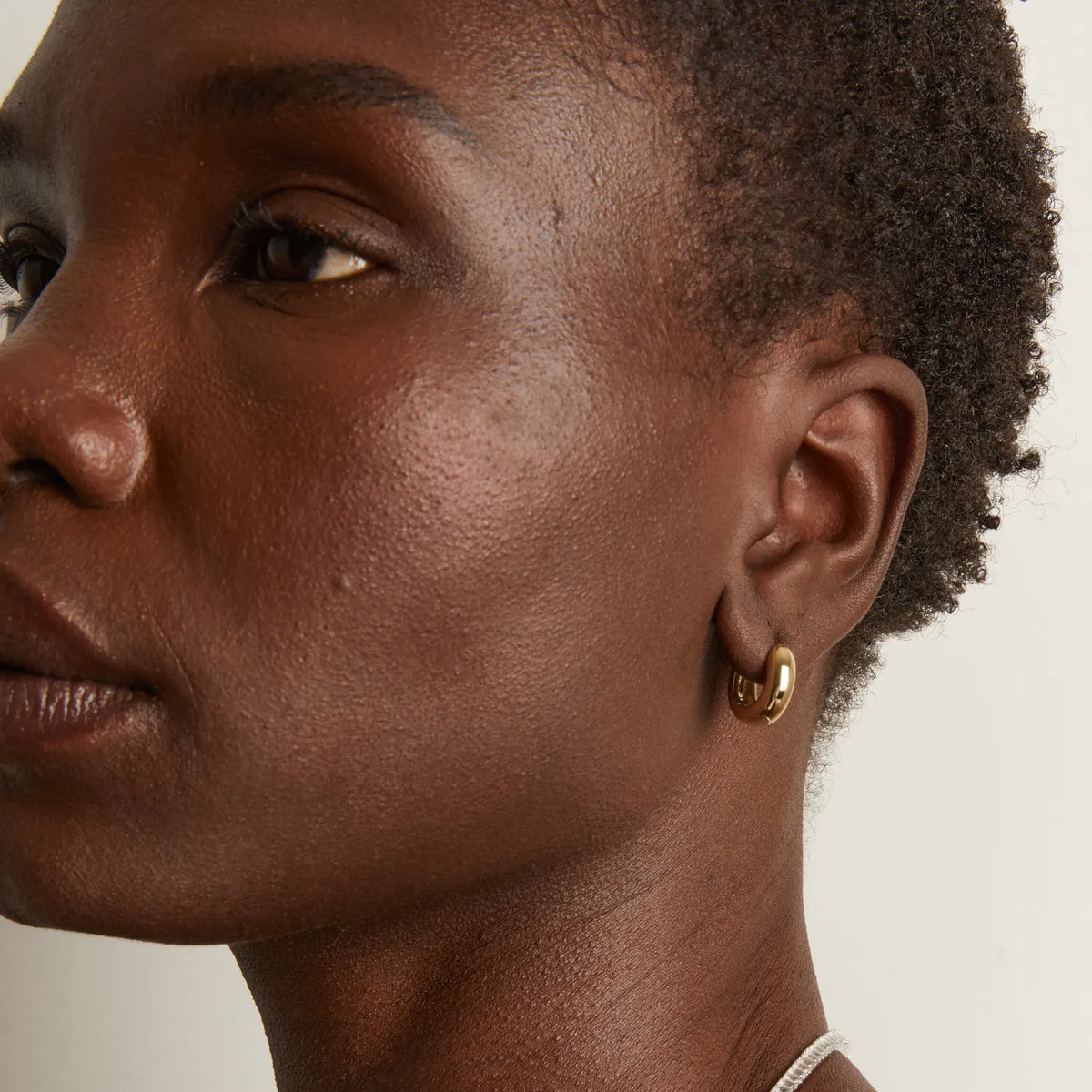 Small Chunky Hinged Hoop Earrings