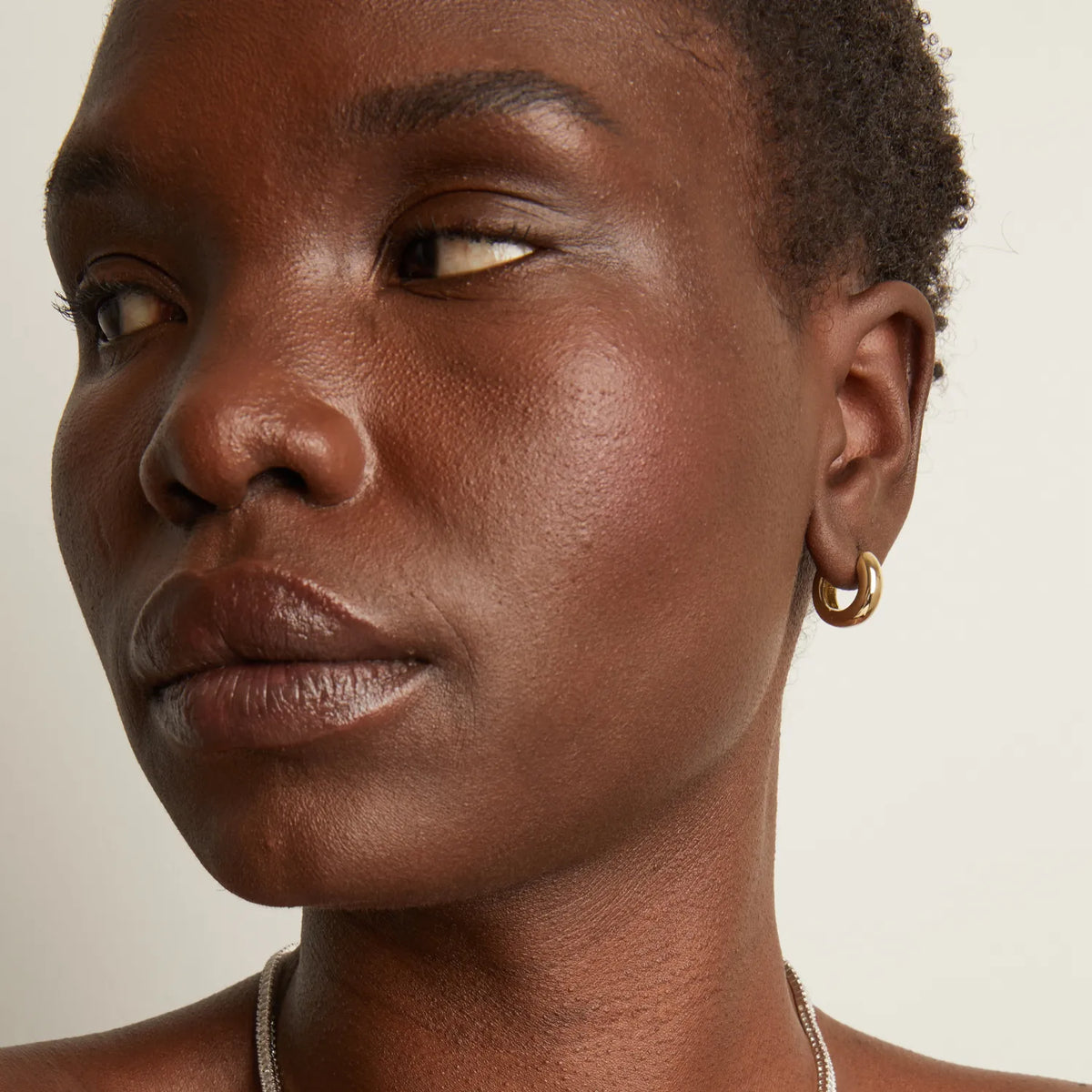 Small Chunky Hinged Hoop Earrings