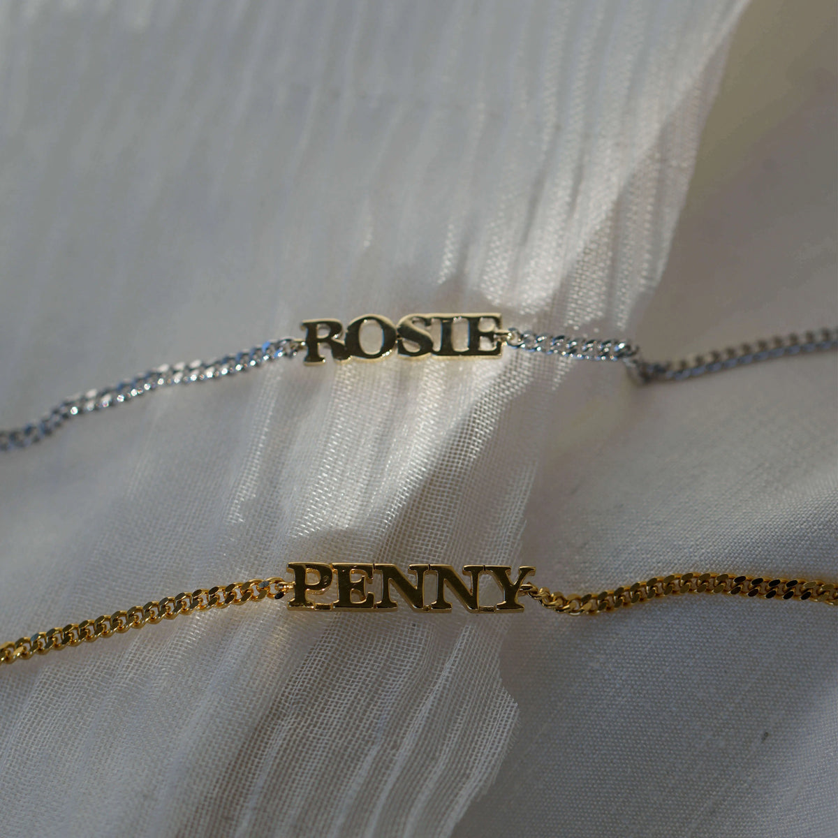 Solid Gold Personalised Name Bracelet