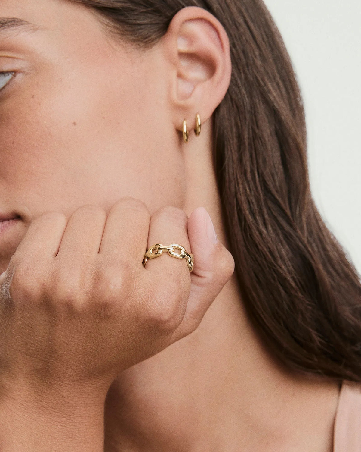 Stevie Chain Link Statement Ring