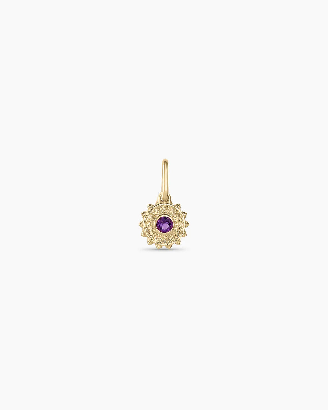 Sun Birthstone Charm in 14K Gold