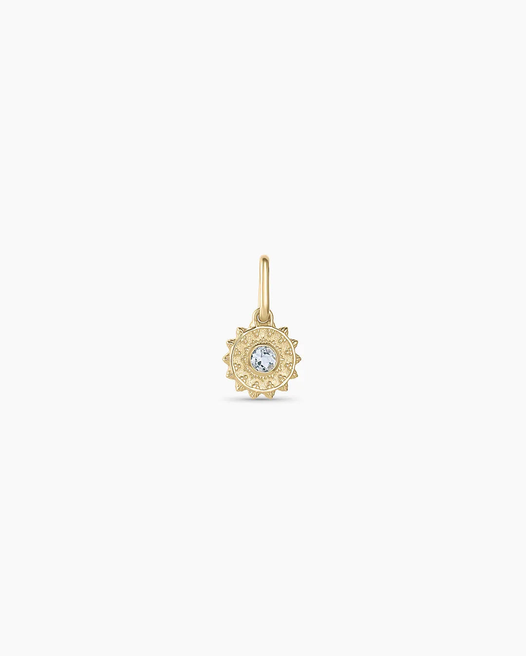 Sun Birthstone Charm in 14K Gold