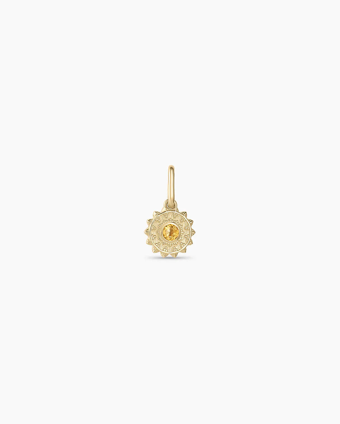 Sun Birthstone Charm in 14K Gold