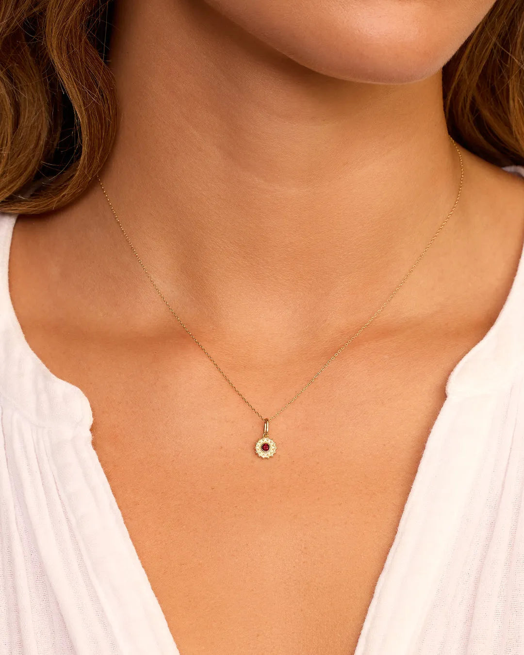 Sun Birthstone Charm in 14K Gold