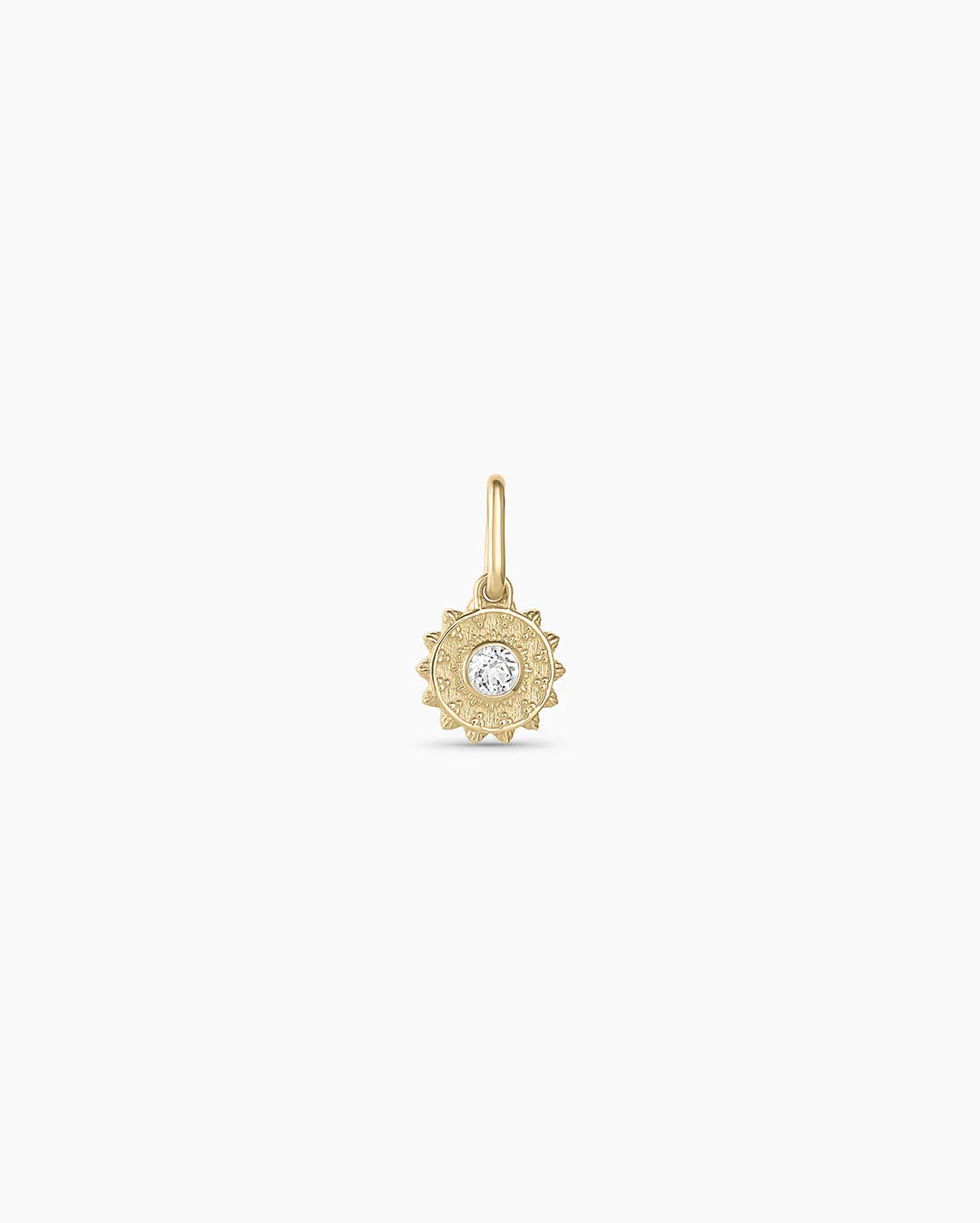 Sun Birthstone Charm in 14K Gold