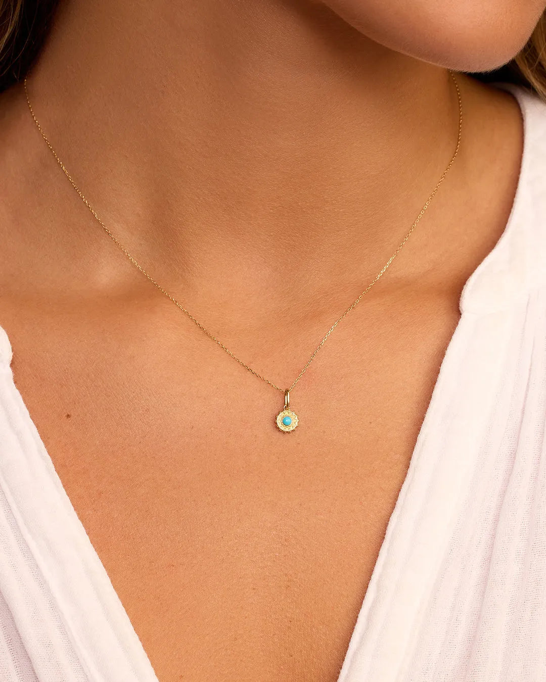 Sun Birthstone Charm in 14K Gold