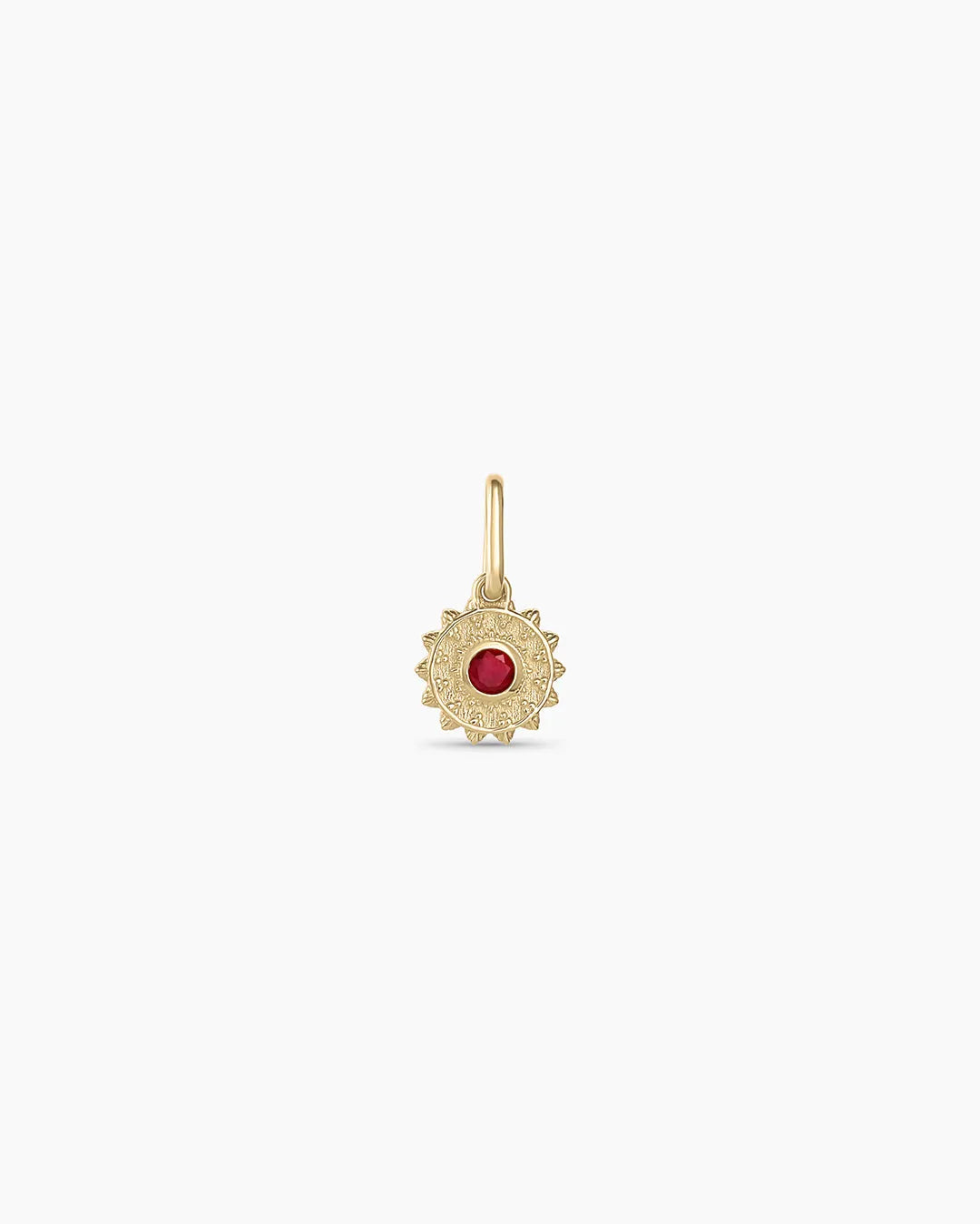 Sun Birthstone Charm in 14K Gold