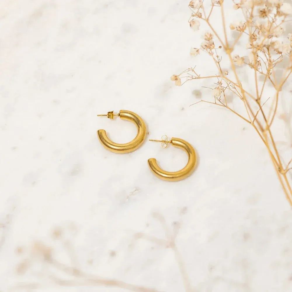 Thick Hoop Earrings