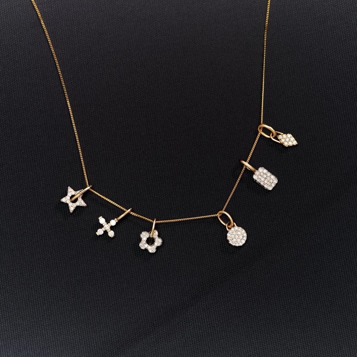 Tiny Diamond Cross Pendant