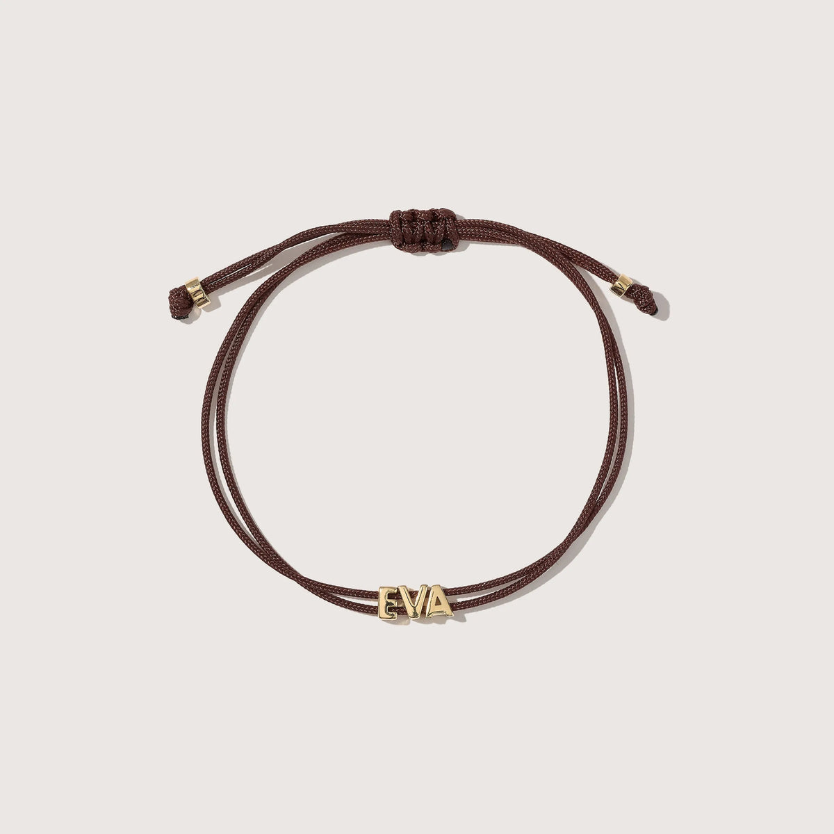 Totem Name Cord Bracelet in Solid Gold