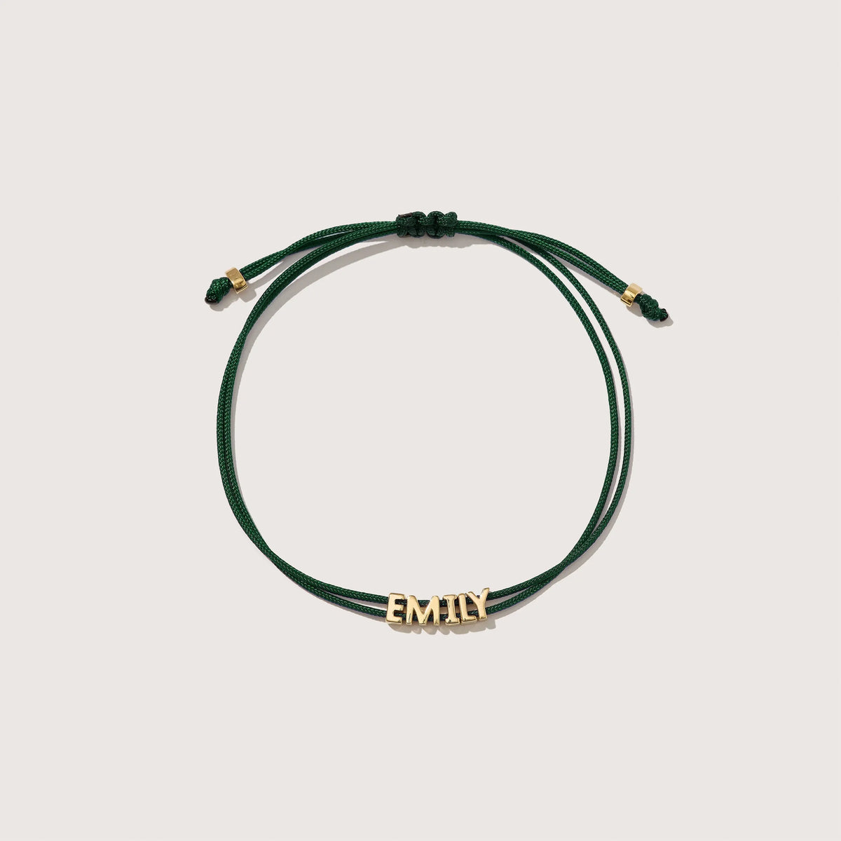 Totem Name Green Cord Bracelet