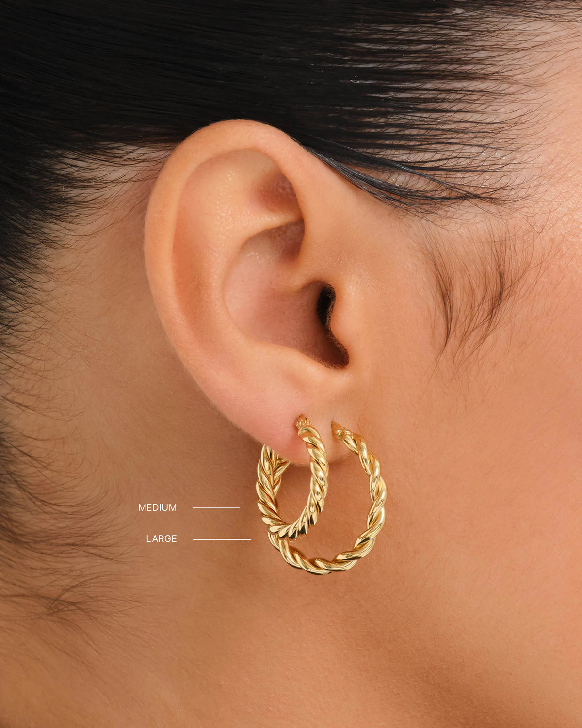Tresses Medium Hoop Earrings