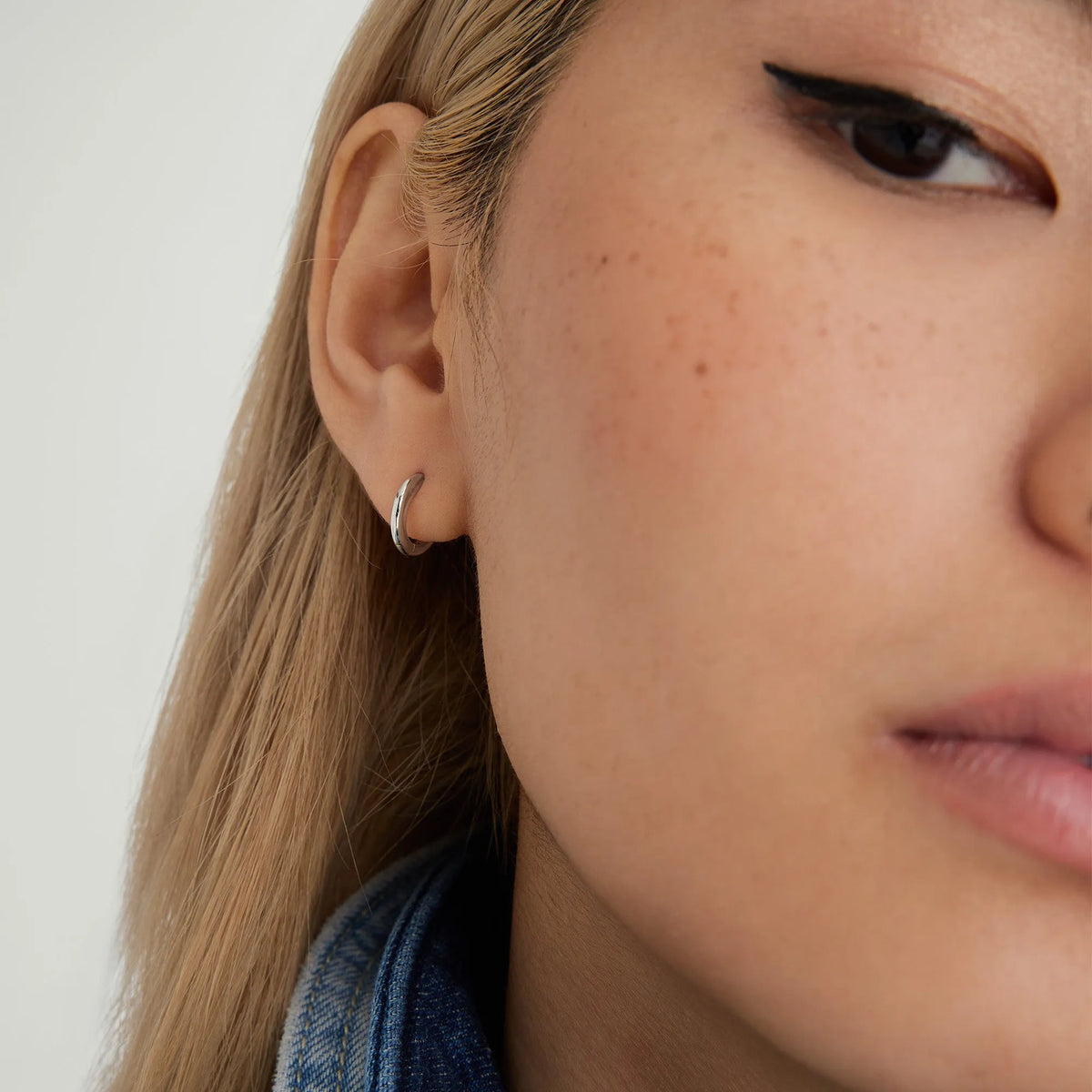 Tube Huggie Hoop Earrings