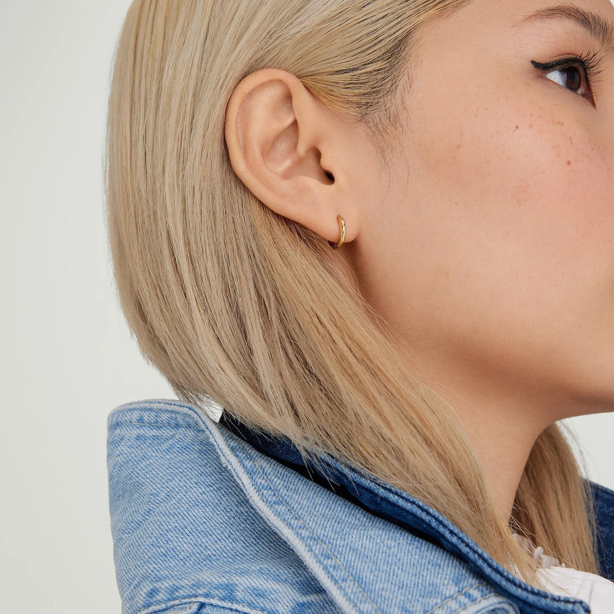 Tube Huggie Hoop Earrings