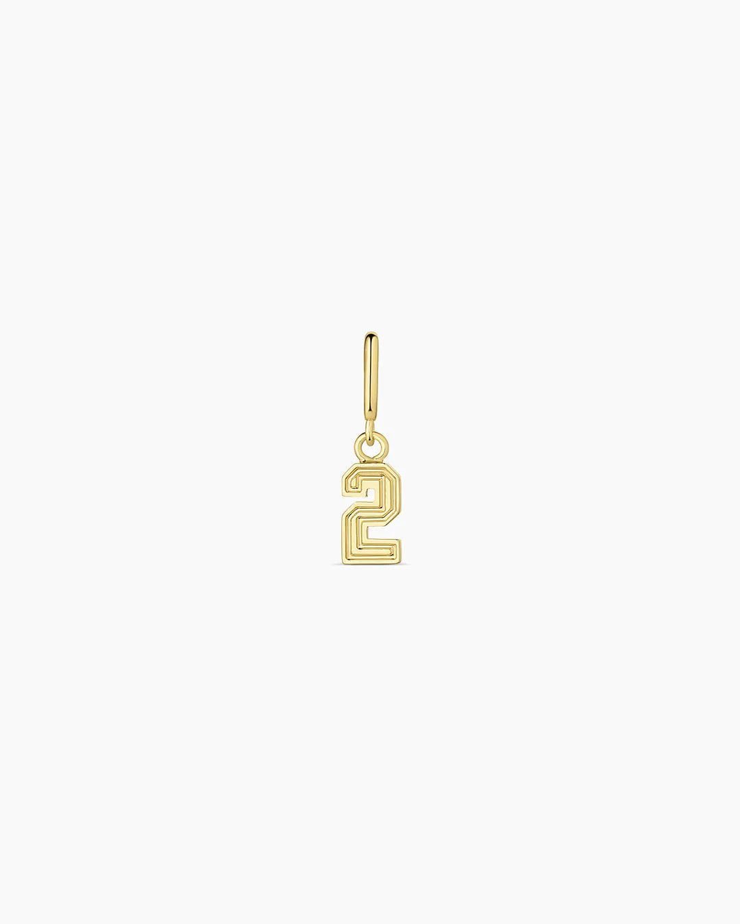 Varsity Numbers Parker Charm in 18K Gold Plated
