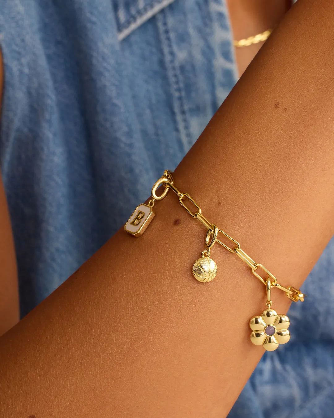 Varsity Parker Charm in 18K Gold Plated