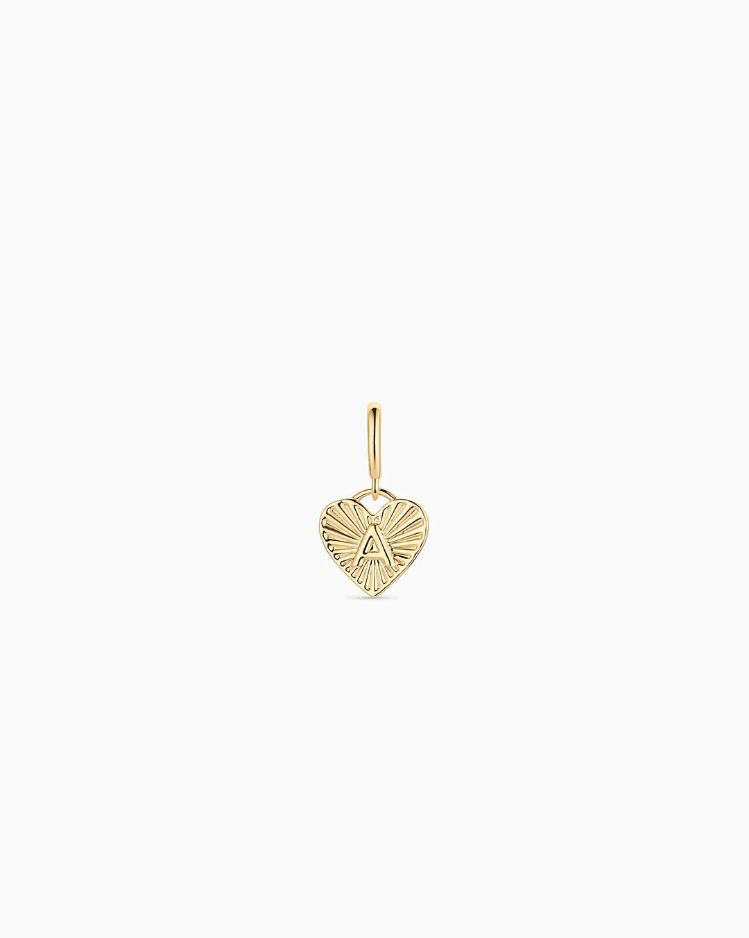 Vintage Heart Alphabet Charm in 18K Gold Plated