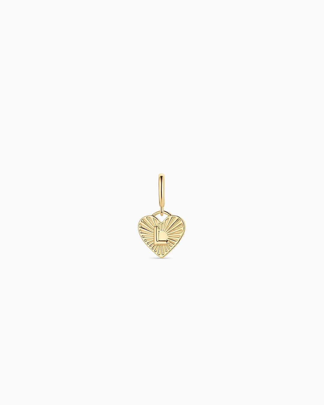 Vintage Heart Alphabet Charm in 18K Gold Plated