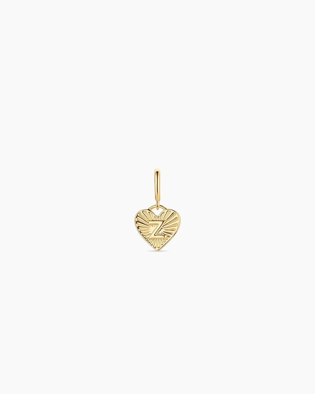 Vintage Heart Alphabet Charm in 18K Gold Plated