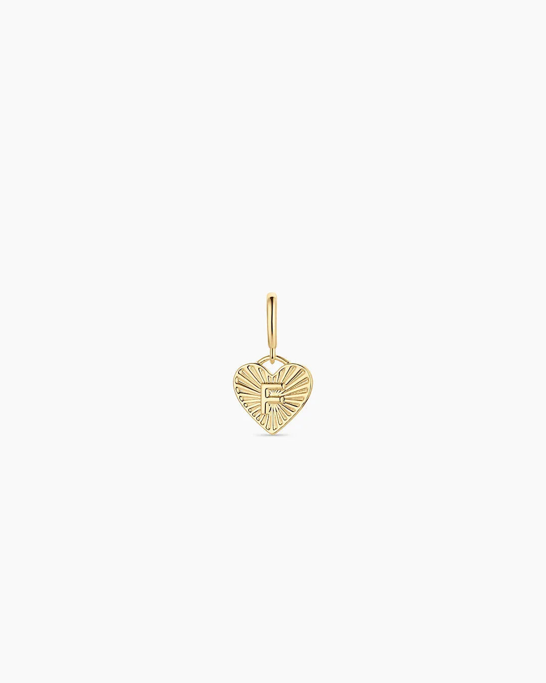 Vintage Heart Alphabet Charm in 18K Gold Plated