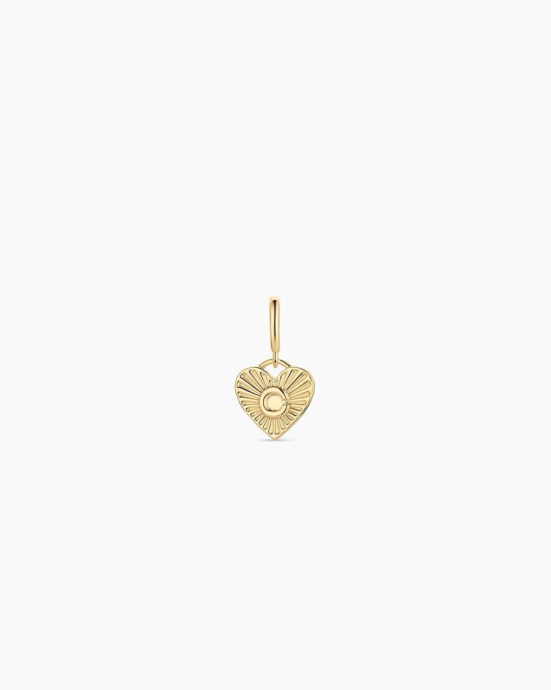 Vintage Heart Alphabet Charm in 18K Gold Plated