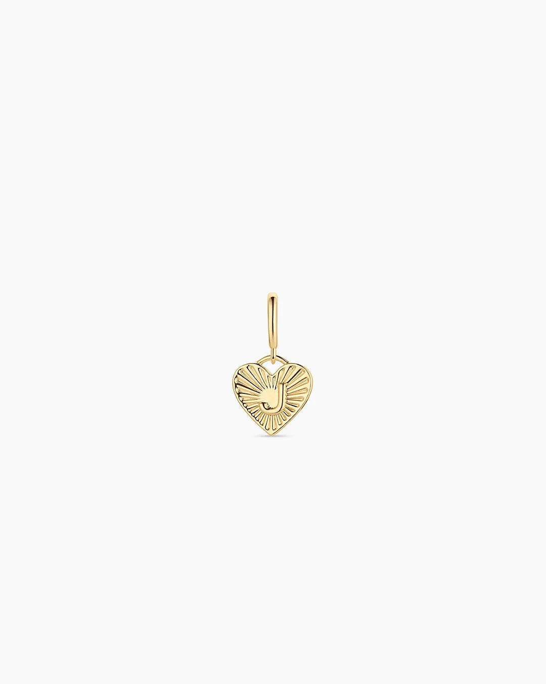 Vintage Heart Alphabet Charm in 18K Gold Plated