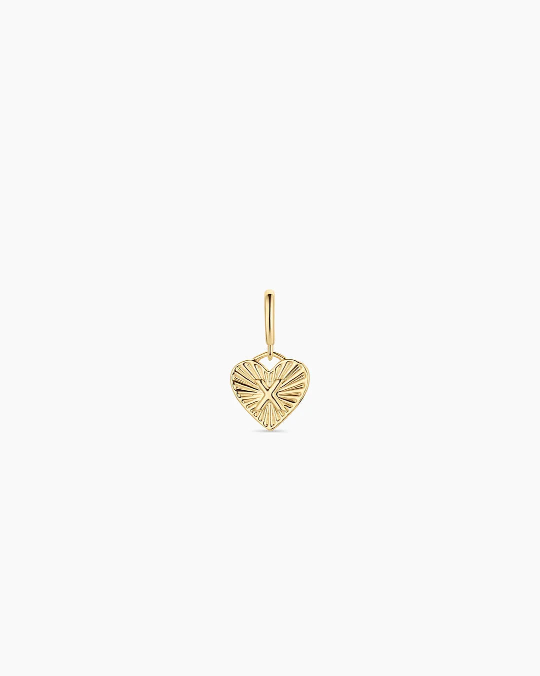 Vintage Heart Alphabet Charm in 18K Gold Plated