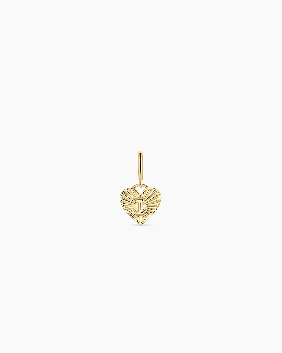 Vintage Heart Alphabet Charm in 18K Gold Plated
