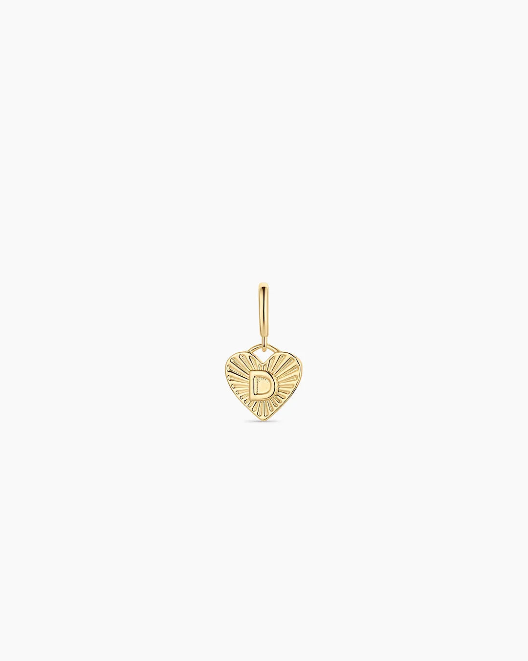 Vintage Heart Alphabet Charm in 18K Gold Plated